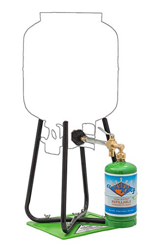 1LB Empty Propane Cylinder Tank with Refill Kit Y8437