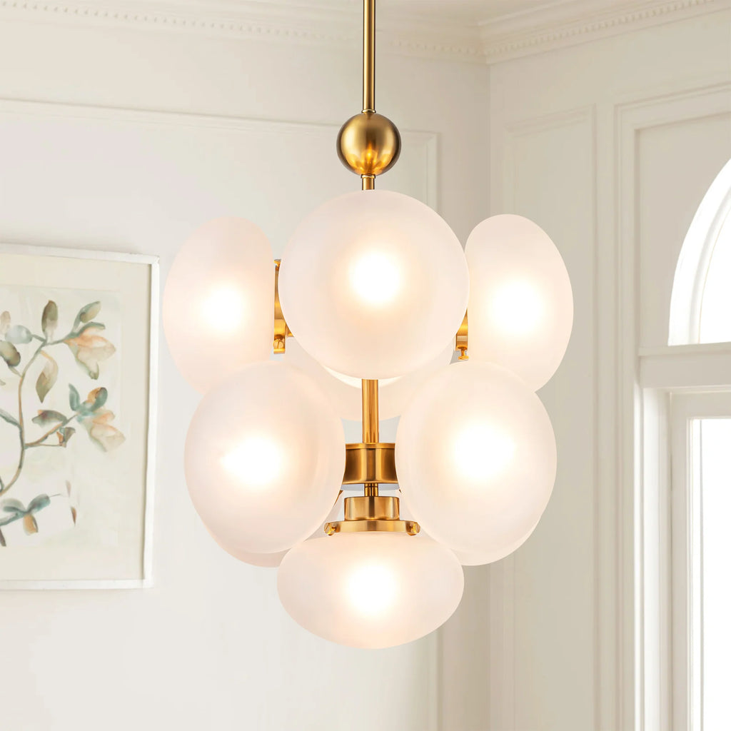 9-Light Globe Cluster Chandelier U9766