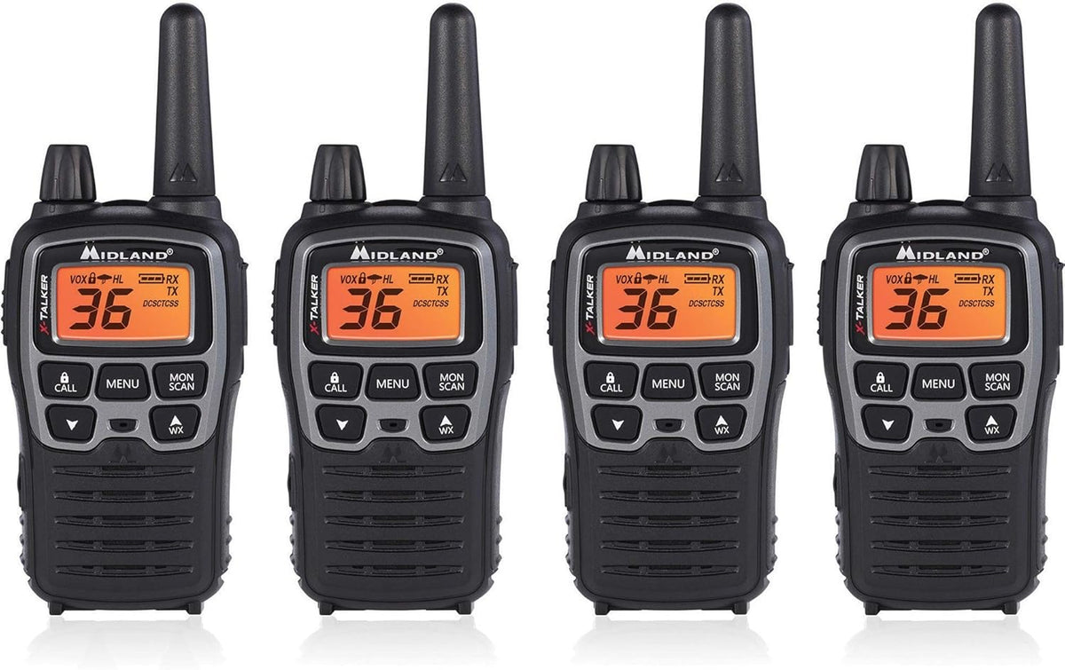 36 Channel FRS Two-Way Radio Walkie Talkie Black/Silver Z15200