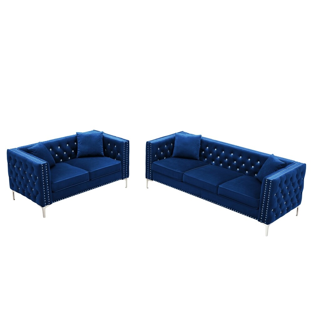 Grey 2 Piece Sofa and Loveseat Set C62227