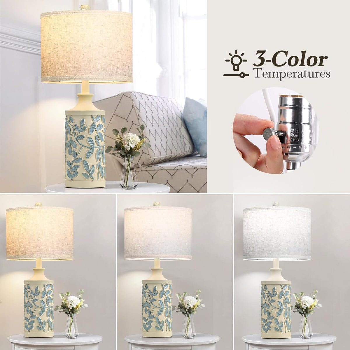 Cream Table Lamps Set of 2 S741170