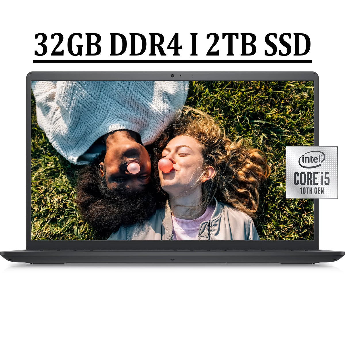 15.6" FHD Laptop Intel i5-1035G1 32GB DDR4 2TB SSD Black J51710