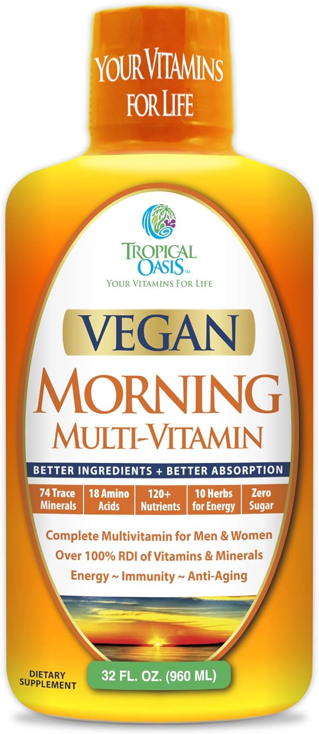 Vegan Liquid Multivitamins with 74 Trace Minerals, 18 Amino Acids, and 10 Herbs, 32 fl oz C6214