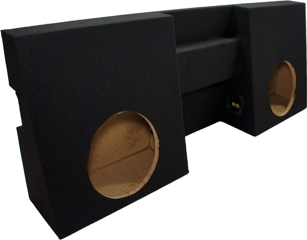 Compatible with 2005-UP Toyota Tacoma Double Cab Truck Dual 10 Sub Box Enclosure & Amp F318
