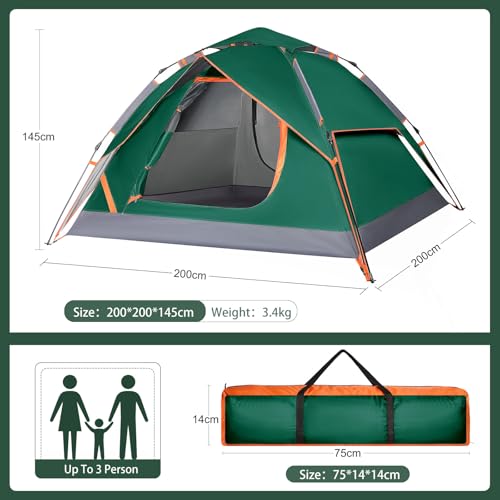 2 Person Instant Pop Up Dome Tent F753