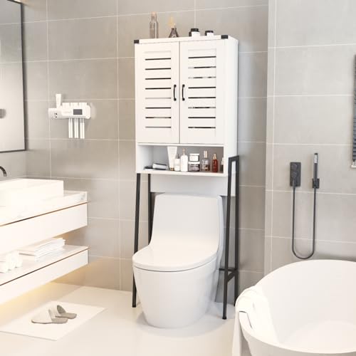 White 2-Door Over Toilet Storage Cabinet U308295