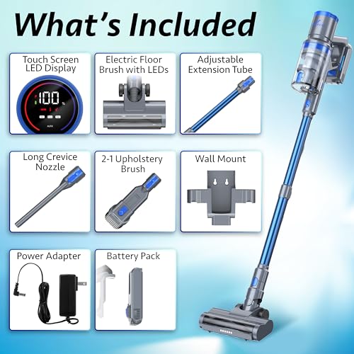 Cordless Stick Vacuum Cleaner with LED Display Screen X1511