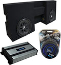 Compatible with 2005-UP Toyota Tacoma Double Cab Truck Dual 10 Sub Box Enclosure & Amp F318