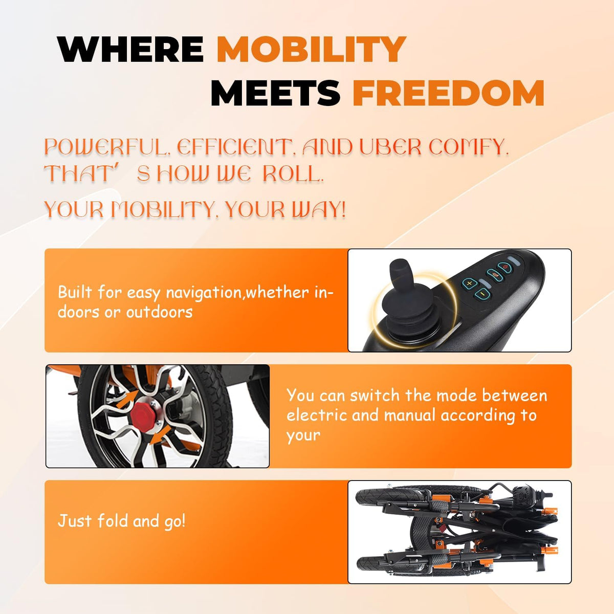 Lightweight Foldable Electric Wheelchair M7371