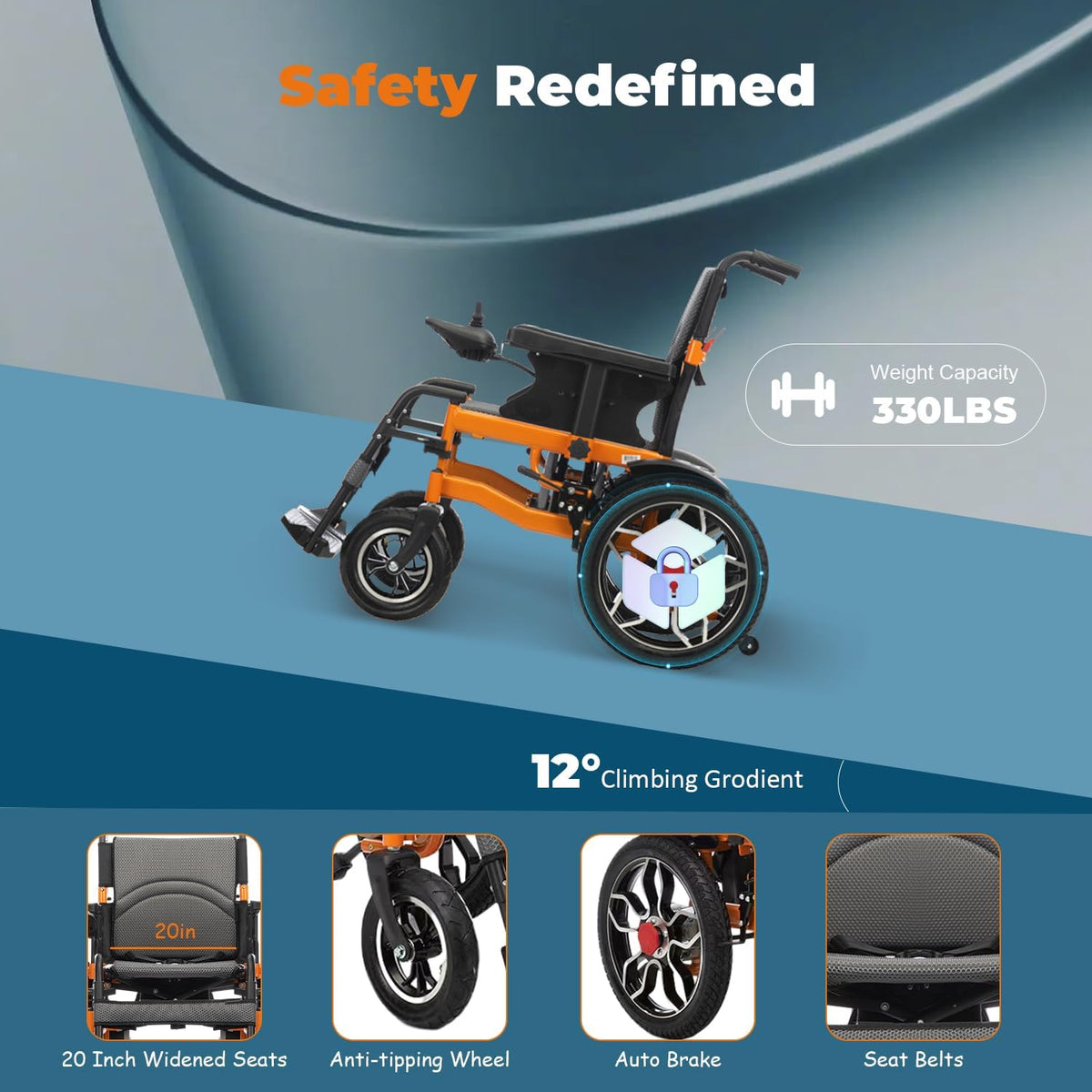 Lightweight Foldable Electric Wheelchair M7371