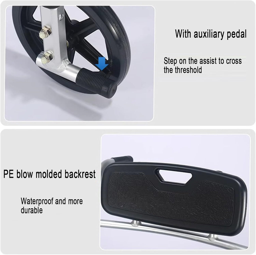 4 in 1 Portable Shower Commode Chair with Wheels D207