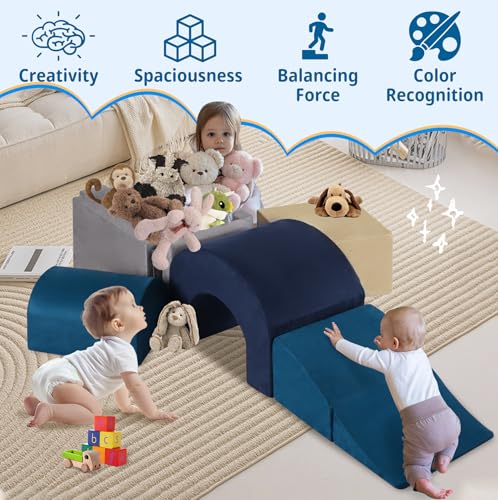 7 Pieces Soft Foam Climbing Blocks PlaySet N436077