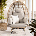 Black Wicker Egg Chair with Cushion N640