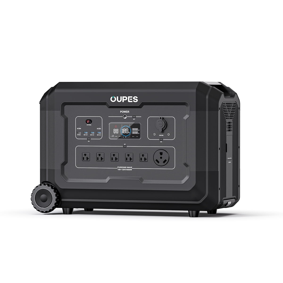 3600W Portable Power Station, 3072Wh Solar Generator with 5 AC Outlets, LiFePO4 Battery Backup B4161