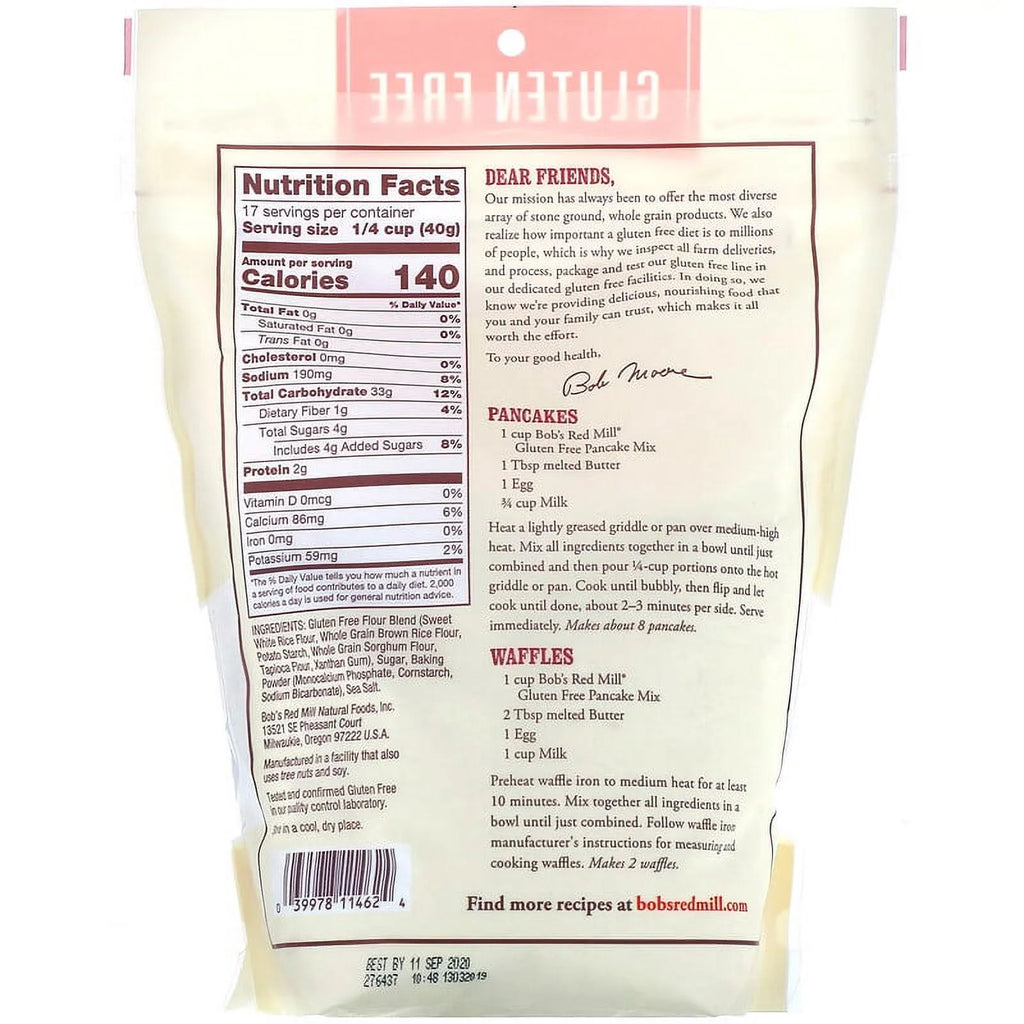 Gluten Free Pancake Mix 24 oz Pack of 2 V4072