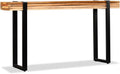 Length-Adjustable Console Table Solid Reclaimed Wood Cast Iron E25614