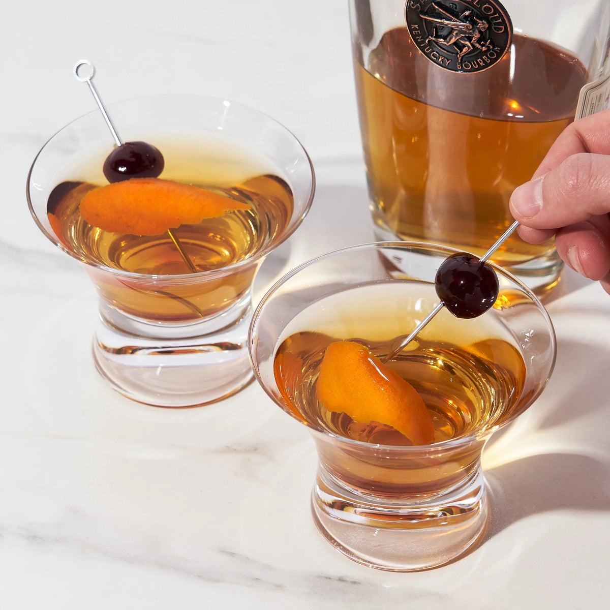 Heavy Base Crystal Manhattan Glasses Cocktail Glass Set L275124
