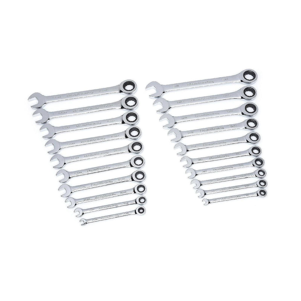 20-Piece Ratcheting Wrench Set SAE and Metric M37046