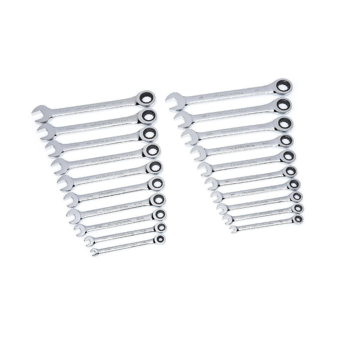 20-Piece Ratcheting Wrench Set SAE and Metric M37046