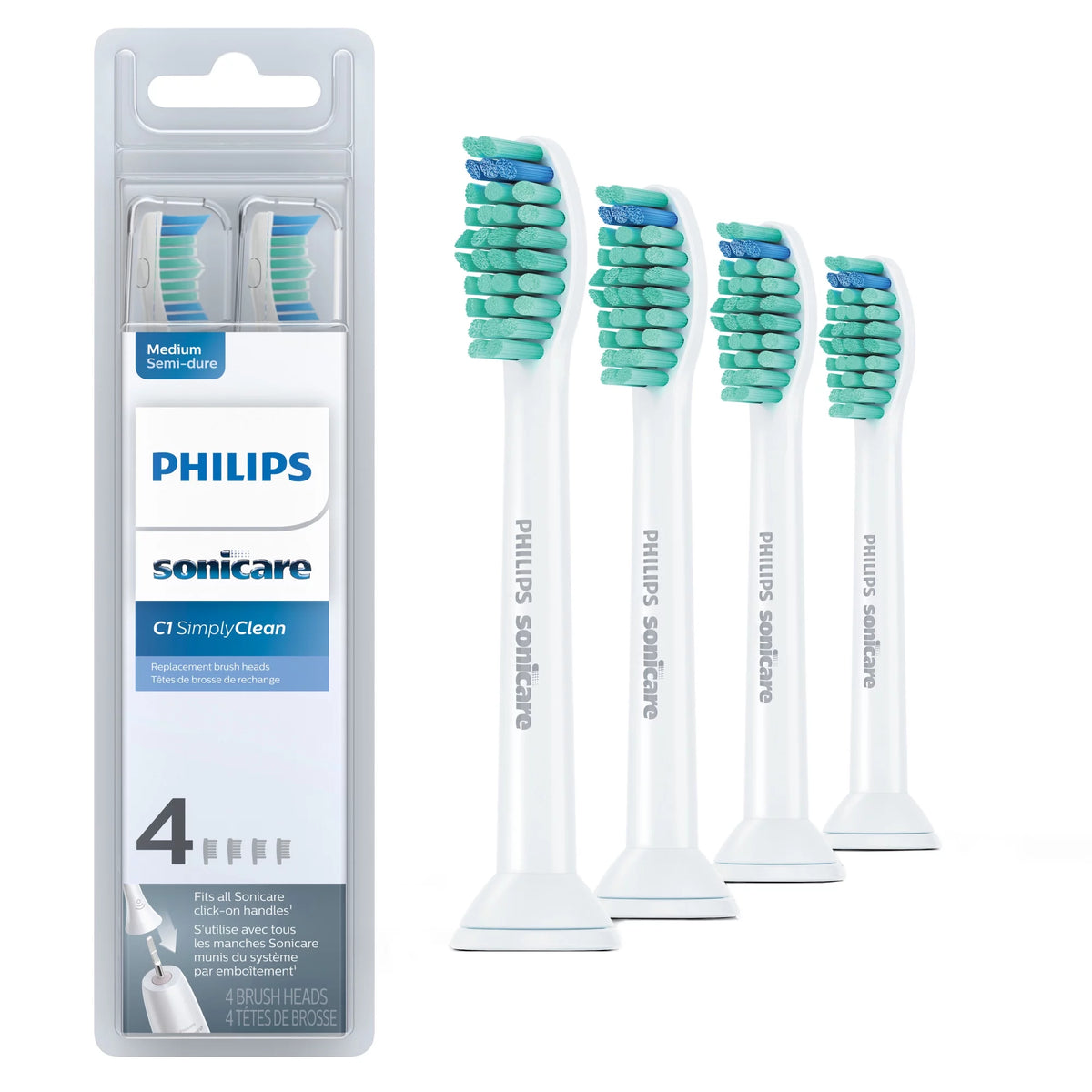 4 Pack Replacement Toothbrush Heads G684