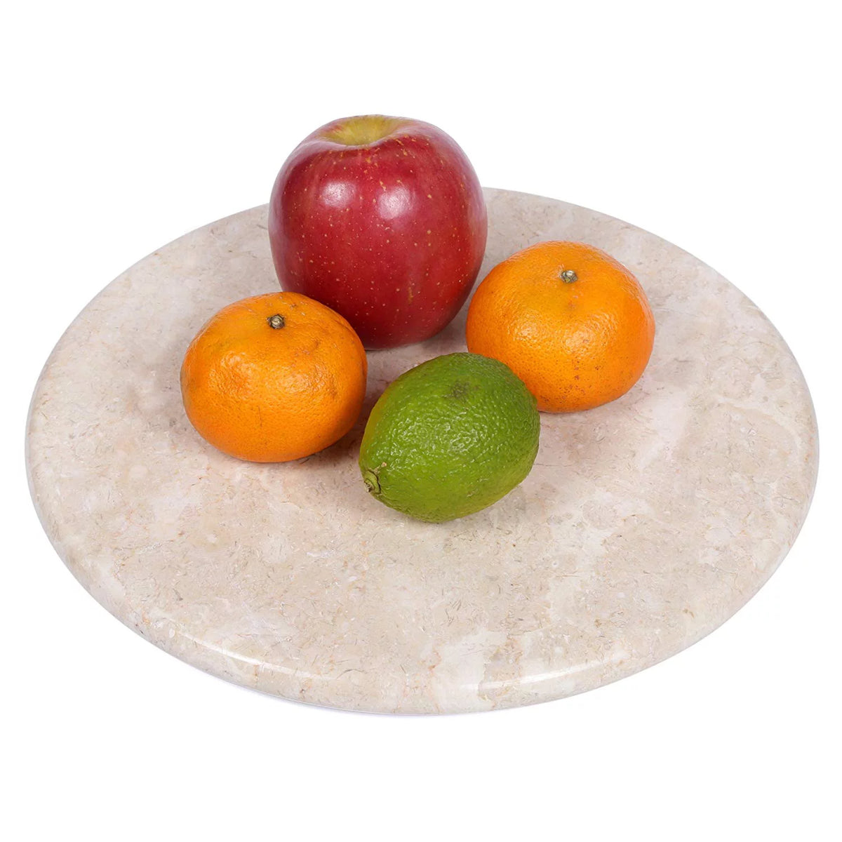 Natural Champagne Marble Lazy Susan Turn Table Serving Board J6081