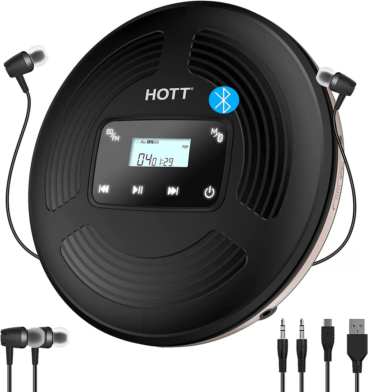 Portable Bluetooth CD Player with FM Transmitter P675977
