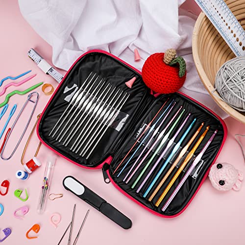 9 Ergonomic Crochet Hooks Set with Case Y741