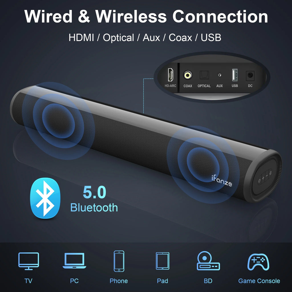 Sound Bar with Built-in Subwoofers A24633