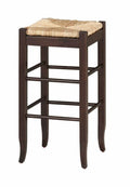 Cappuccino 29-inch Square Rush Seat Bar Height Stool V357