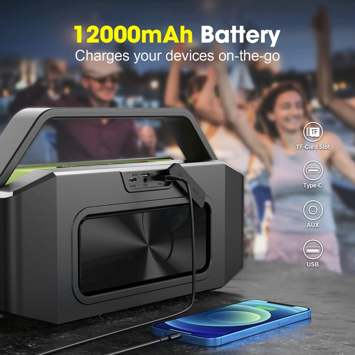 60W Portable Bluetooth Speaker IPX6 Waterproof L68049