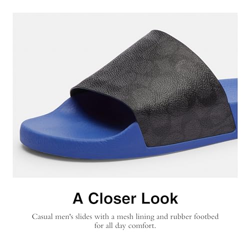 Signature Coated Canvas Pool Slide Sandal N2644