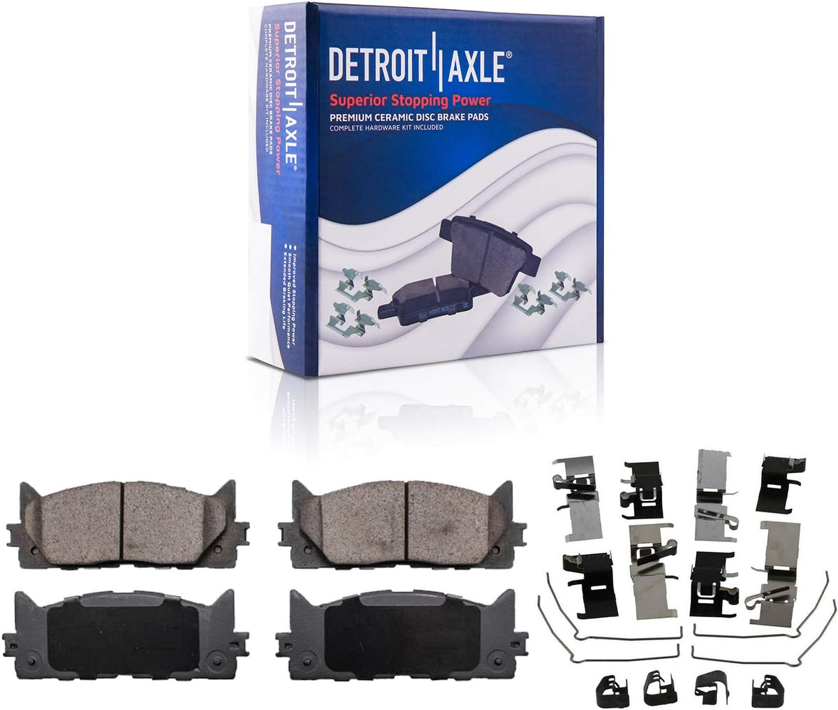 Front and Rear Disc Brake Rotors + Ceramic Brake Pads 8pc Set S885274