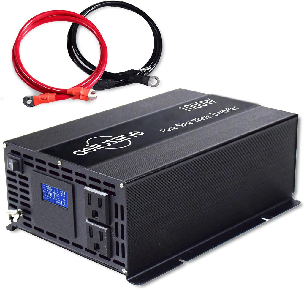 500 Watt Pure Sine Wave Inverter 12v to 110v 120v with 2 US Socket J92020