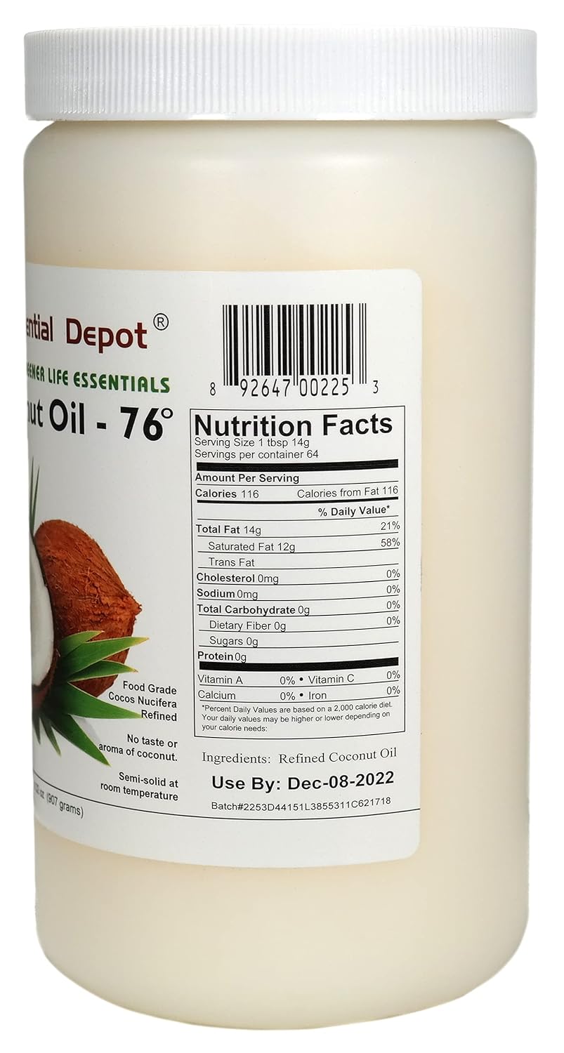 1 Quart 32 oz Food Grade Coconut Oil T3579