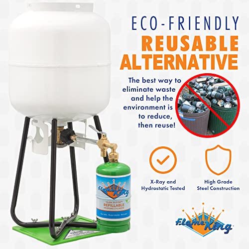 1LB Empty Propane Cylinder Tank with Refill Kit Y8437