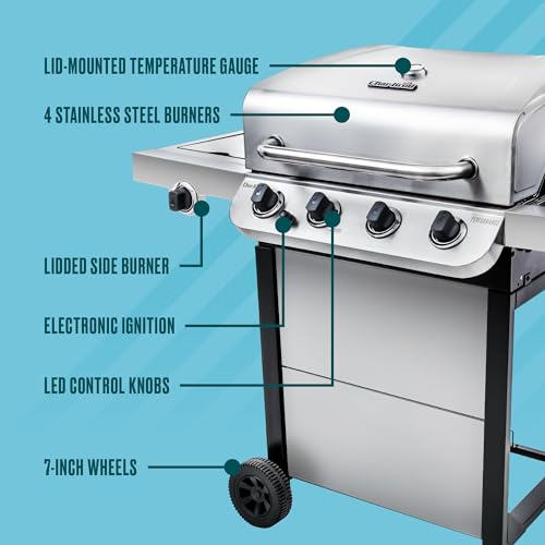 Stainless Steel 4-Burner Propane Gas Grill Q588692