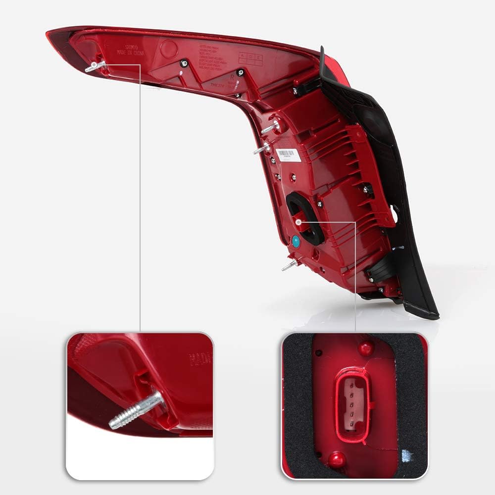 All Red Lens LED Tail Light Brake Lamp Assembly Replacement Right Passenger Side M39057