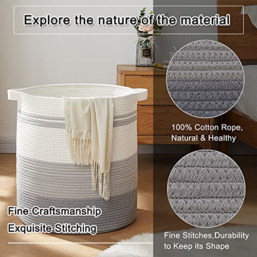 Gradient Yellow 80L Woven Laundry Basket with Handles Q368