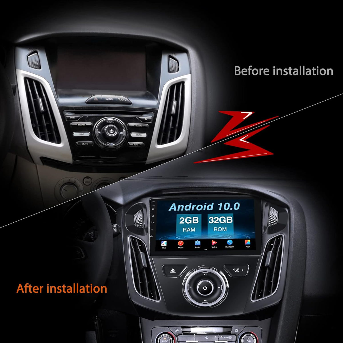 Android 10 Car Radio 9 inch IPS Touch Screen CarPlay Bluetooth A666