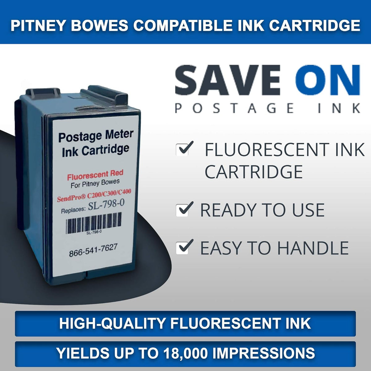 Red Ink Cartridge for Postage Meter Q43775