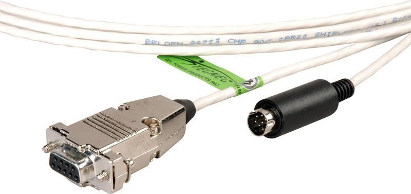 50 ft Plenum 9 Pin D Sub Female to 8 Pin DIN Male Camera Control Cable S171786