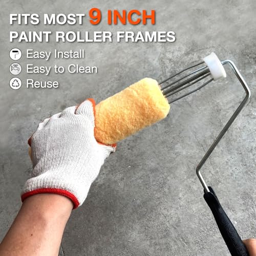 18 piece 9 inch paint roller set F1123