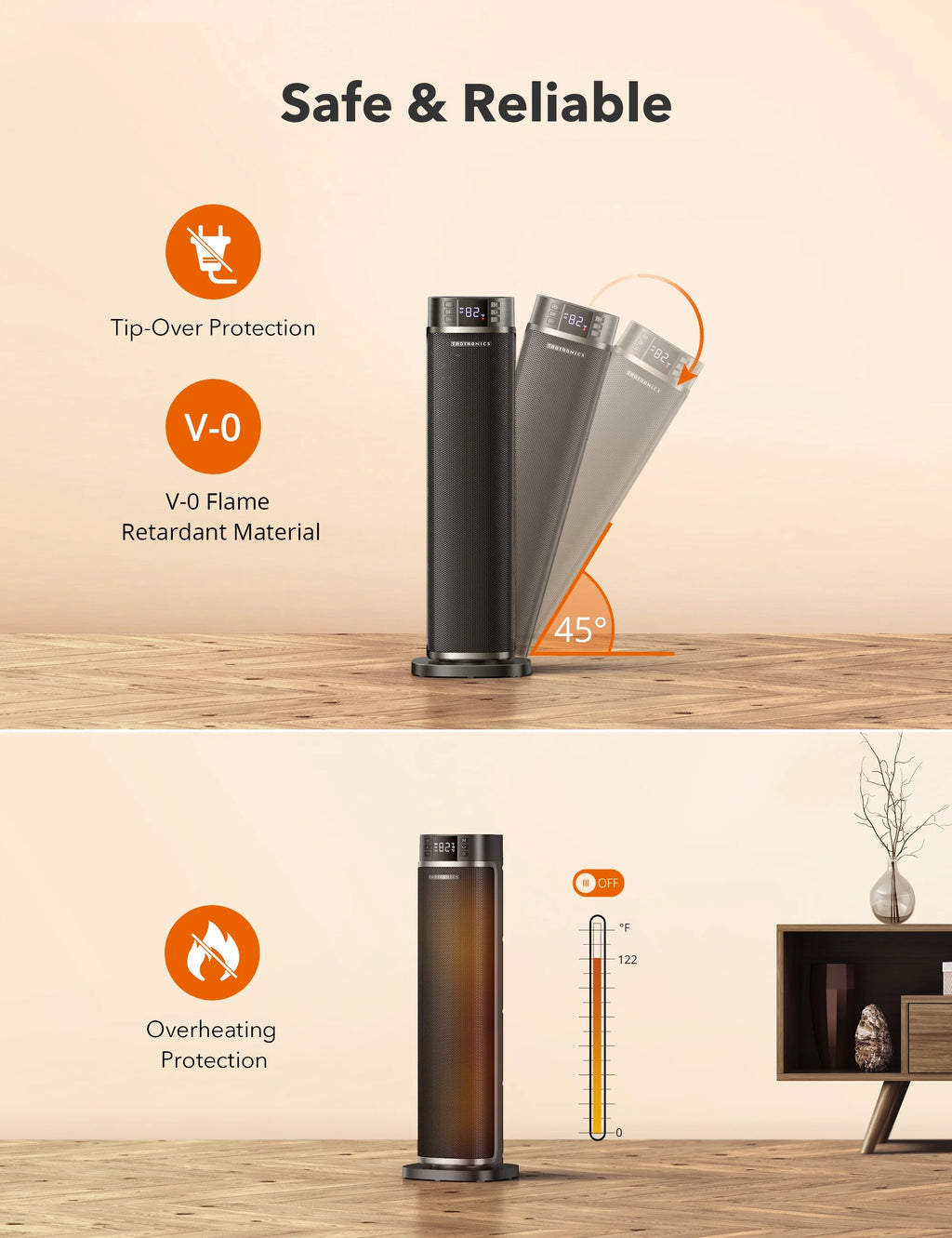 1500W PTC Ceramic Heater with Remote Y99285
