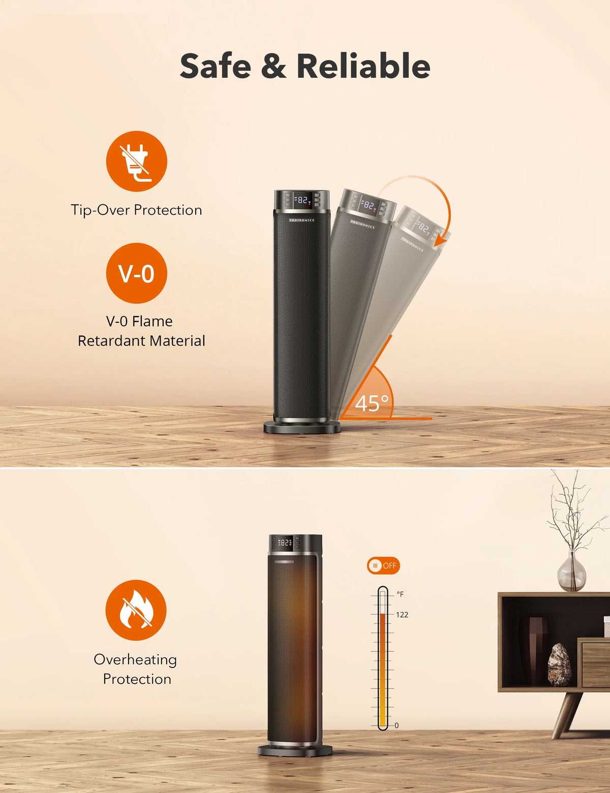 1500W PTC Ceramic Heater with Remote Y99285