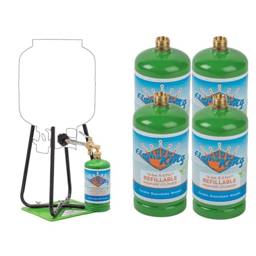 1LB Empty Propane Cylinder Tank with Refill Kit Y8437