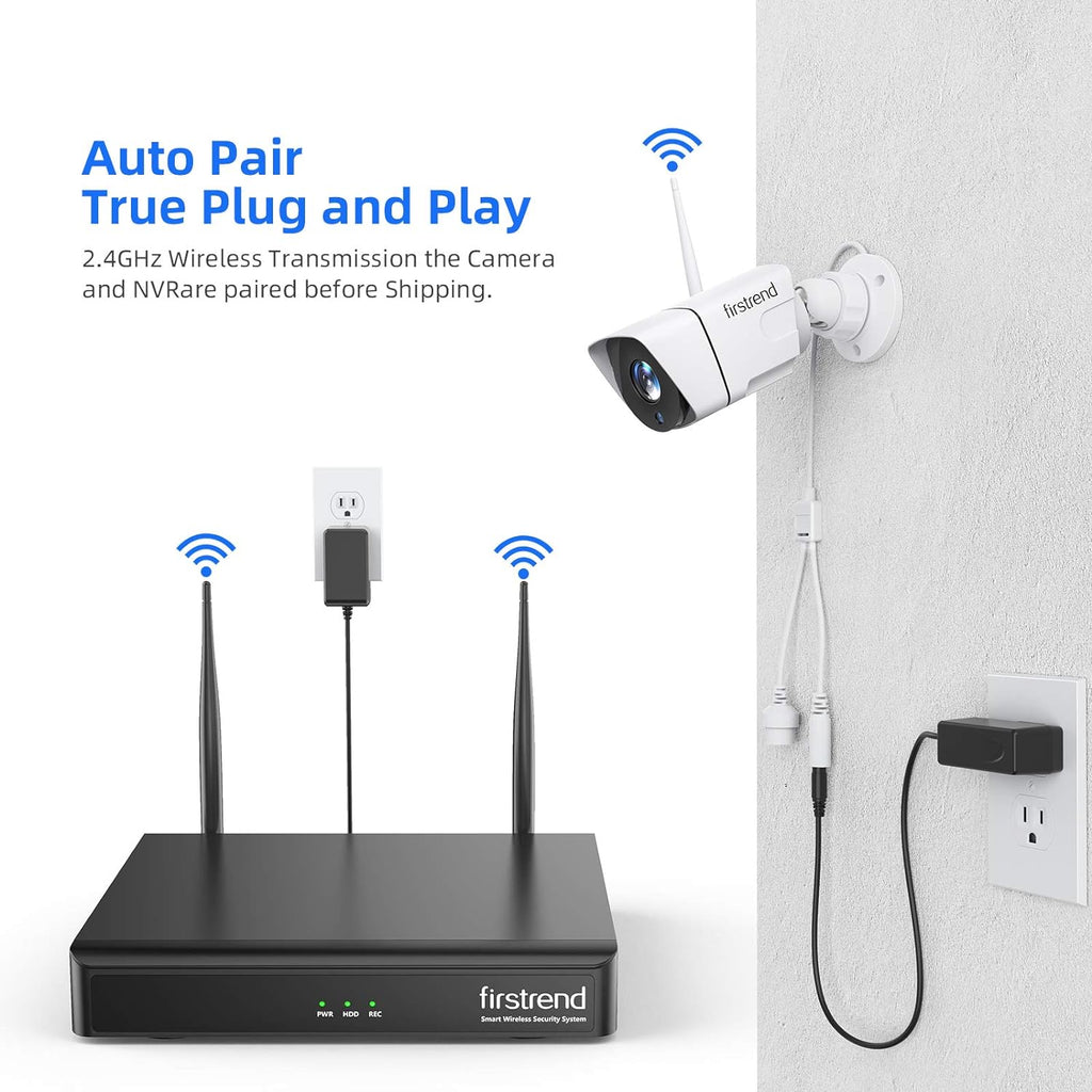 8CH 1080P Wireless Security Camera System with 4pcs IP Camera and 2TB Hard Drive R533241