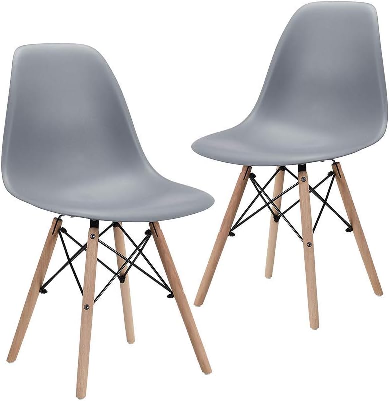 Beige Plastic Dining Chairs Set of 4 U3203