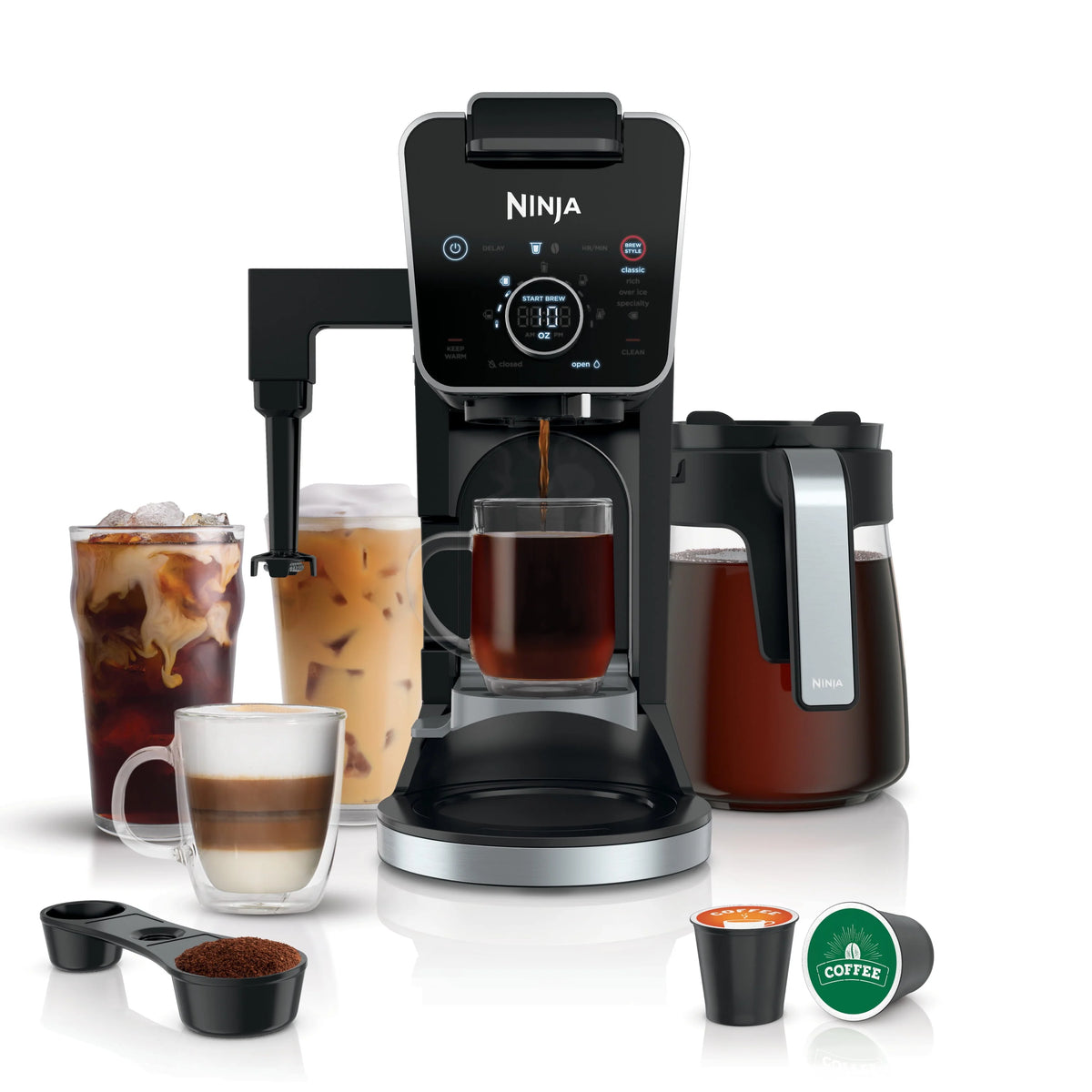 12-Cup Drip Coffee Maker with Glass Carafe Q496