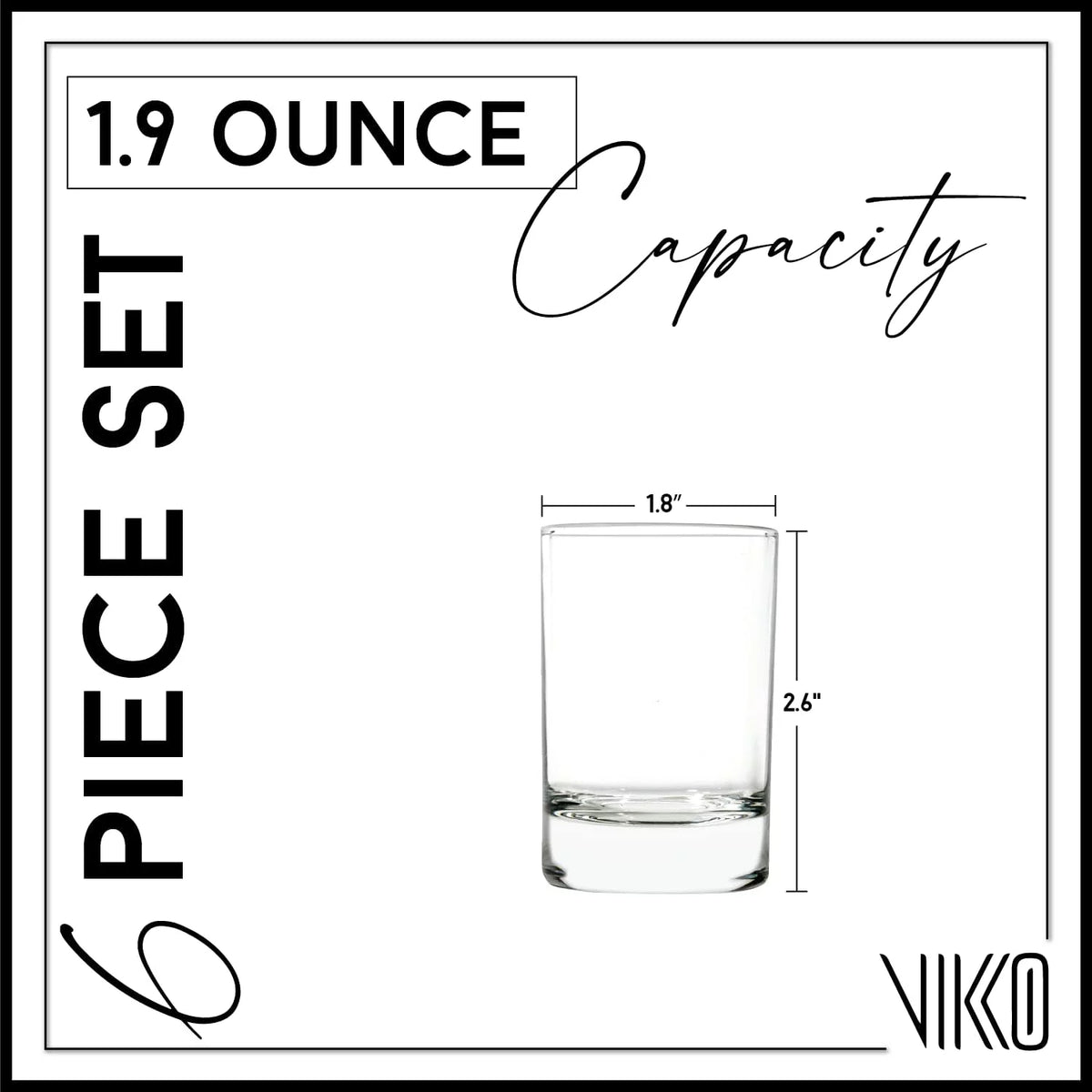 Set of 6 Small Shot Glasses L472520