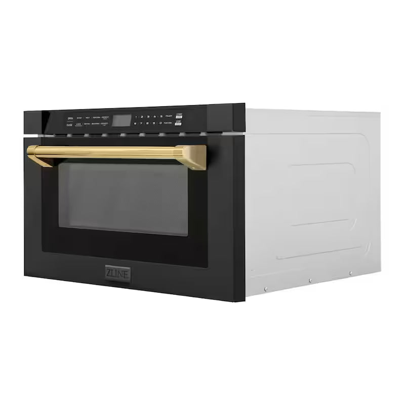 24 in. 1000-Watt Built-In Microwave Drawer in Black Stainless Steel C4385